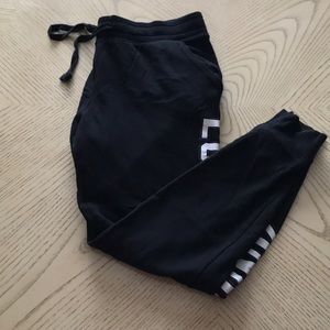 Black graphic sweatpants